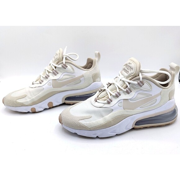 Nike Women Air Max 270 React Summit White Orewood Brown Shoe Size 7 CJ0619-102 - Picture 3 of 7